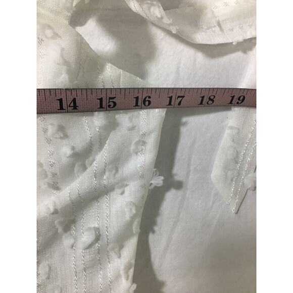 LULU'S SZ M Glamorous Element White Lurex Tie-Strap Bustier Midi Dress NEW B75 - Picture 7 of 9